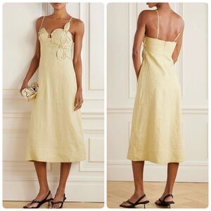 Farm Rio Sand Linen Midi Dress